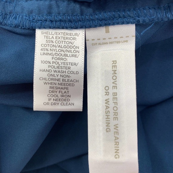 Ann Taylor Loft Womens Off-Shoulder Lace Dress XS Blue Scalloped Hem Romantic - Picture 7 of 7